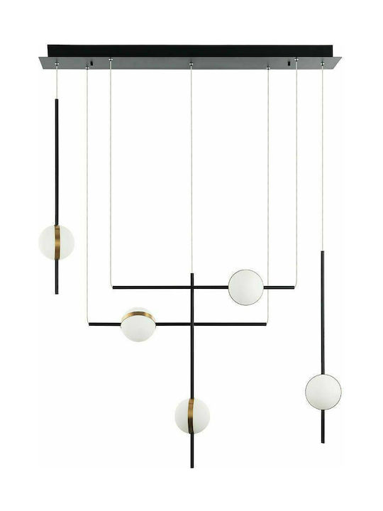 Zambelis Lights Μοντέρνο Κρεμαστό Φωτιστικό Μπάλα σε Μαύρο Χρώμα 2001 - second view